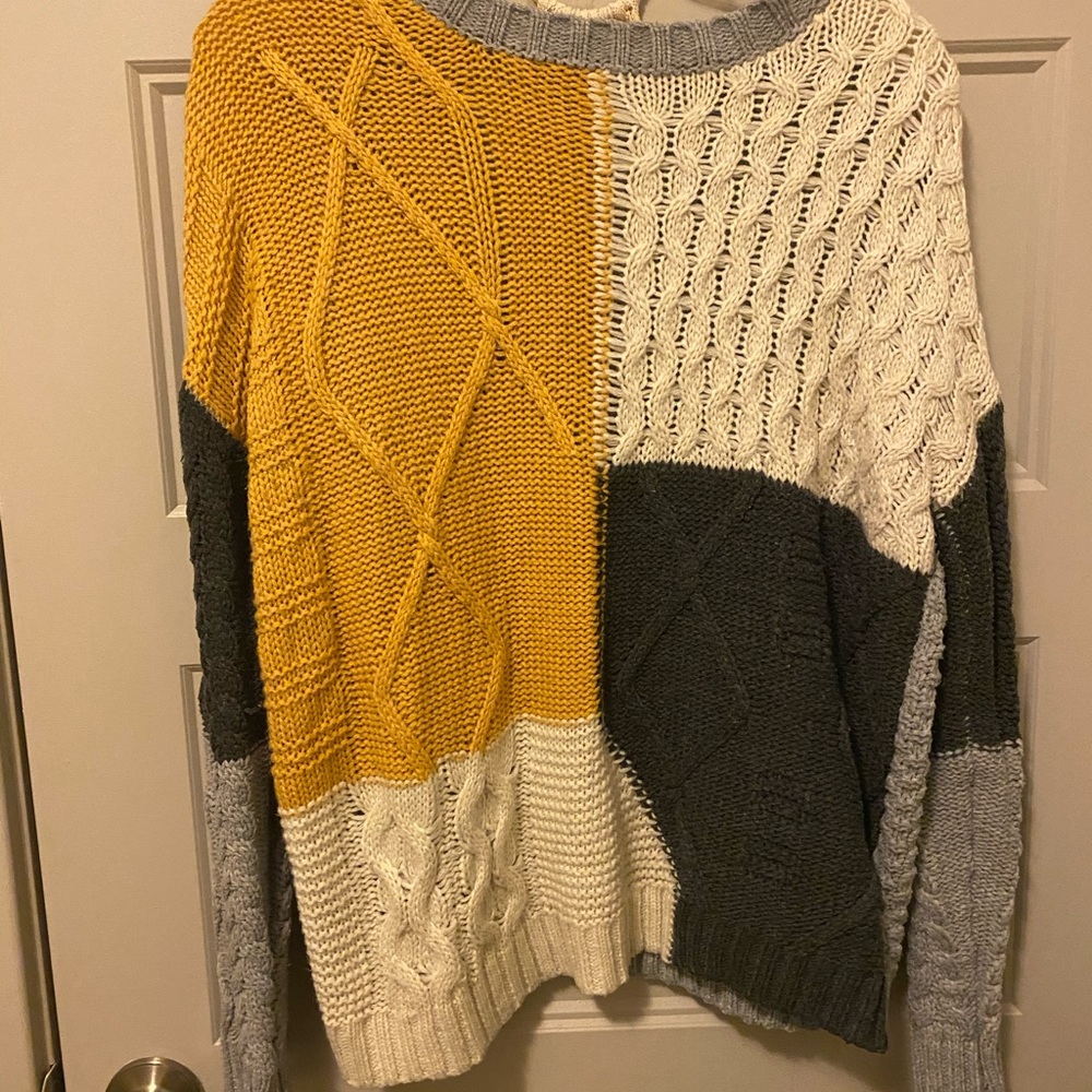 Cozy Colorblock Knit Sweater